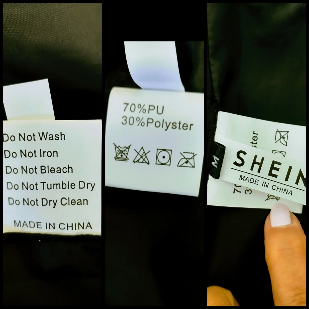 NWOT Shein Black PU Leather Women's Moto Jacket. - Picture 15 of 15